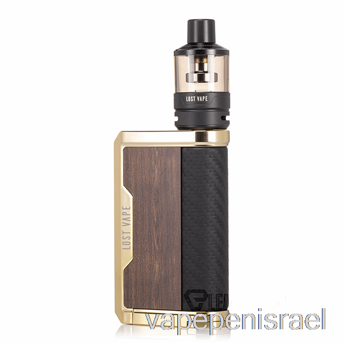 חד פעמי Vape Israel Lost Vape Centaurus Q200 ערכת התחלה [podtank] עץ טיק זהב